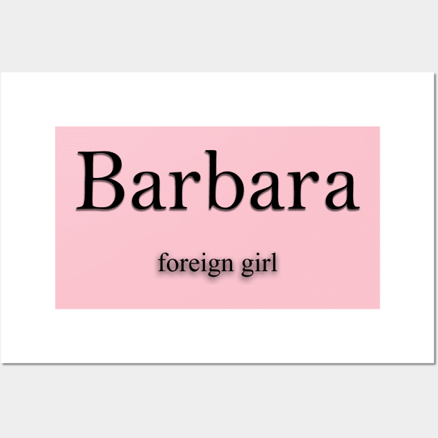 Barbara Name meaning Wall Art by Demonic cute cat